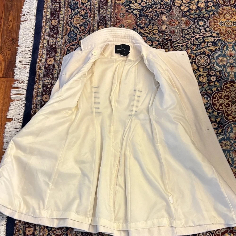 Moda International Classic Cream Trench Coat - Picture 3 of 10